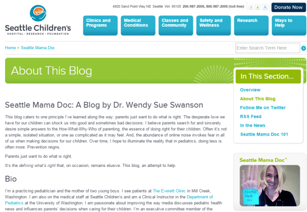  Dr. Wendy Sue Swanson Blog