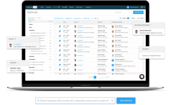 Refer software. CRM Patient_view.CSV.