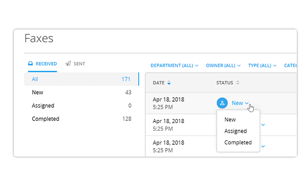 Fax Task Management