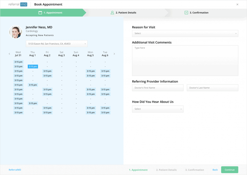 Patient Direct Scheduling